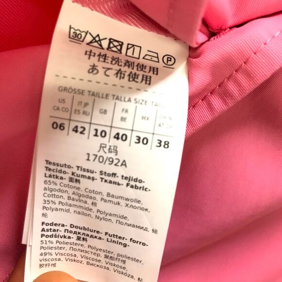 Max&Co. Trench Coat‎ Womens Pink Sz 6 Belted Jacket double breasted - Picture 9 of 12